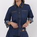 Sage The Label Magnolia Blanket Stitch Denim Shirt WOMEN - Clothing - Tops - Long Sleeved Sage The Label