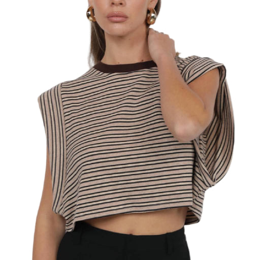 Sage The Label One And Only Stripe Crop Tee WOMEN - Clothing - Tops - Short Sleeved Sage The Label