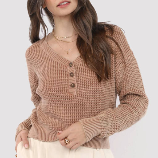 Sadie & Sage Brixton Mineral Wash Sweater WOMEN - Clothing - Sweaters & Cardigans Sadie & Sage