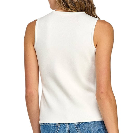 Crew Neck Sweater Vest - Off White WOMEN - Clothing - Outerwear - Vests Miss Love