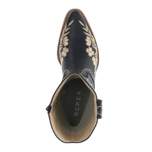 Roper Women's Wynona Faux Leather Black Floral Bootie WOMEN - Footwear - Boots - Booties Roper Apparel & Footwear