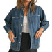 Ruffled Denim Jacket WOMEN - Clothing - Outerwear - Jackets Miou Muse