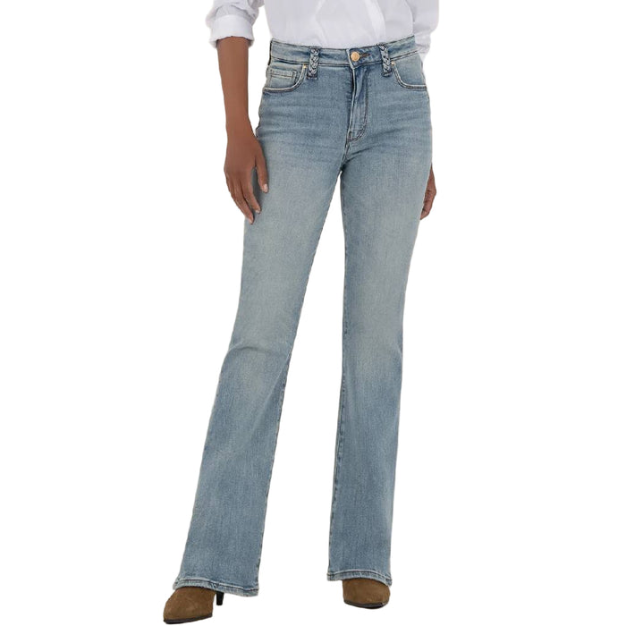 Kut Ana High Rise Fab Ab Braided Belt Loop Jean