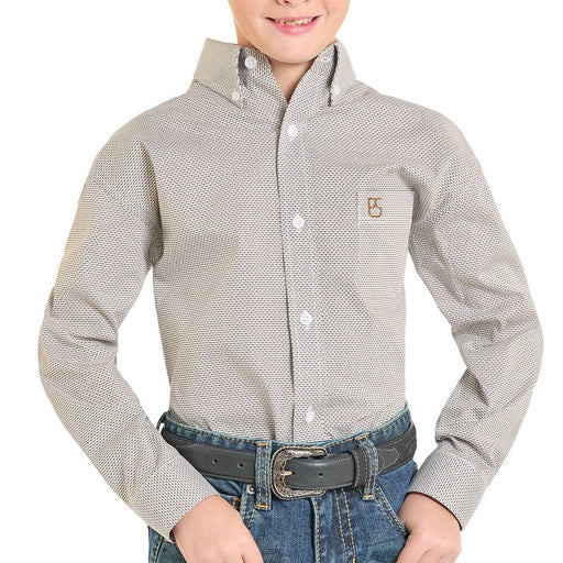 Panhandle Boy's Geo Print Button Shirt KIDS - Boys - Clothing - Shirts - Long Sleeve Shirts Panhandle