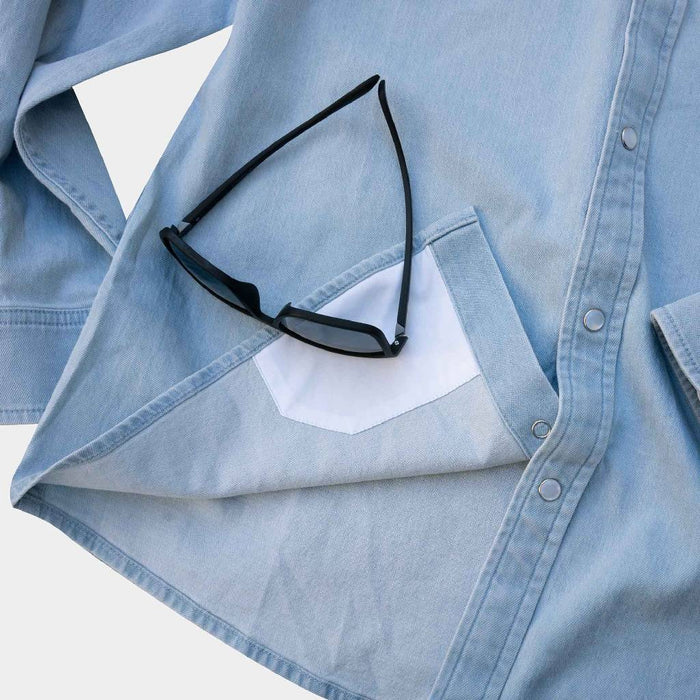 Poncho The Marfa Denim Western Shirt MEN - Clothing - Shirts - Long Sleeve Poncho Outdoors
