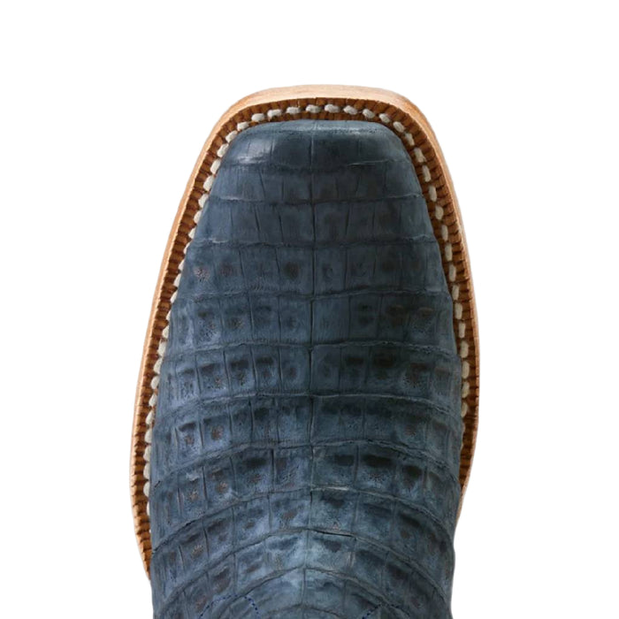 Ariat Women's Futurity Boon Navy Suede Caiman Belly Western Boot WOMEN - Footwear - Boots - Exotic Boots Ariat Footwear