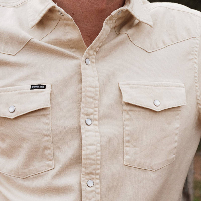 Poncho The Merle Western Denim Shirt - Slim Fit MEN - Clothing - Shirts - Long Sleeve Poncho Outdoors