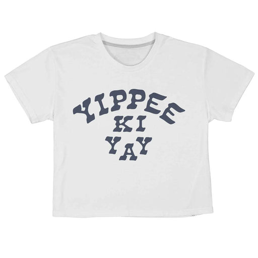 Sendero Provisions Women's Yippee Ki Yay Crop Tee - Vintage White/Navy WOMEN - Clothing - Tops - Short Sleeved Sendero Provisions Co