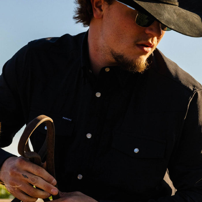 Poncho The Piedras Negras Western Shirt MEN - Clothing - Shirts - Long Sleeve Poncho Outdoors