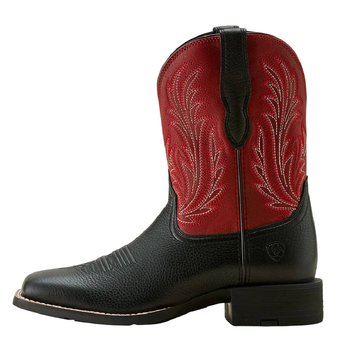 Ariat Women's Square Toe Filly Black Deertan Western Boot