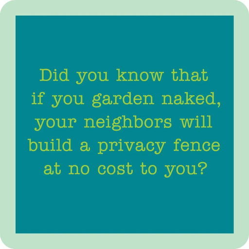 Garden Naked Coaster HOME & GIFTS - Gifts Drinks On Me
