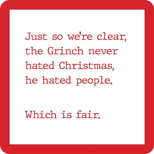 Christmas Grinch Coaster HOME & GIFTS - Home Decor - Decorative Accents Drinks On Me