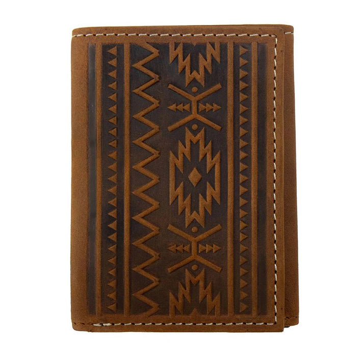 Nocona Embossed Southwest Trifold Wallet MEN - Accessories - Wallets & Money Clips M&F Western Products