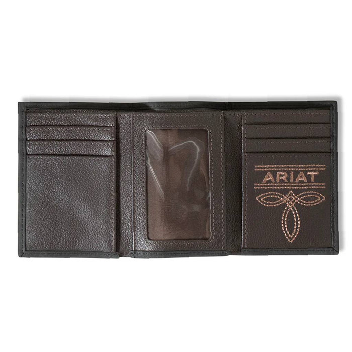 Ariat Embossed Logo Trifold Wallet MEN - Accessories - Wallets & Money Clips M&F Western Products