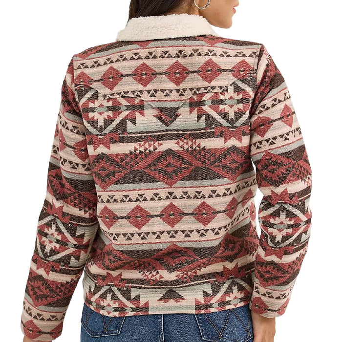 Wrangler Women's Quilt Lined Jacquard Barn Shacket