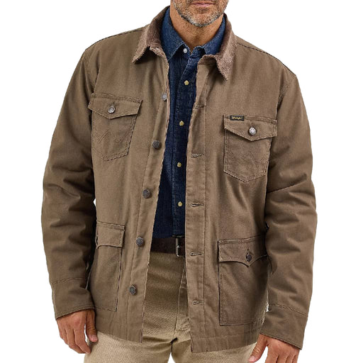 Wrangler Men's Western Lined Waxed Canvas Barncoat MEN - Clothing - Outerwear - Jackets Wrangler
