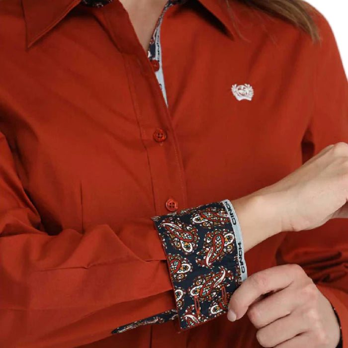 Cinch Women's Red Button Down Shirt