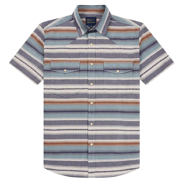 Texas Standard Ranger Pearl Snap Shirt - Pecos Blue MEN - Clothing - Shirts - Short Sleeve Texas Standard