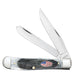 Case Trapper - Sawcut Jig Gray Bone - Star & Stripes Shield Knives W.R. Case