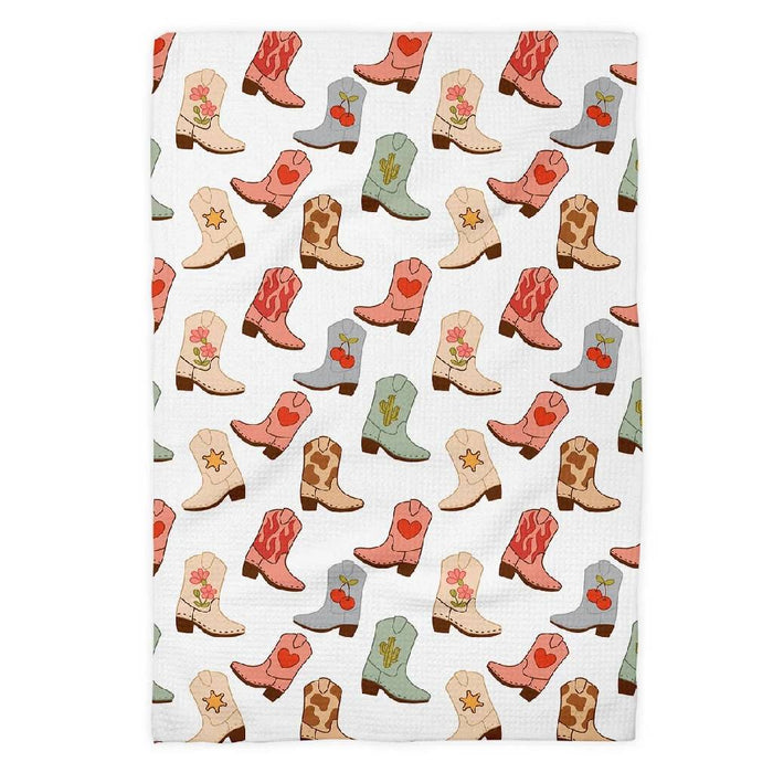 Waffle Kitchen Towel - Retro Western Boot HOME & GIFTS - Tabletop + Kitchen - Kitchen Decor Canary Road