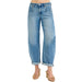 Risen Mid Rise Barrel Roll Up Jean WOMEN - Clothing - Jeans Risen Jeans