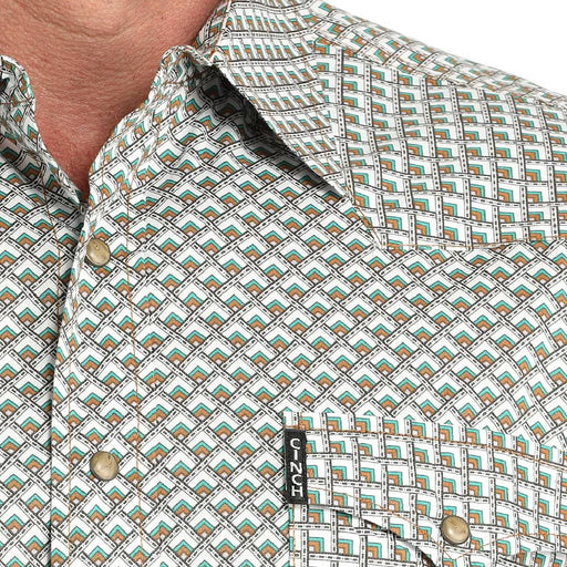 Cinch Men's Modern Fit Geo Print Pearl Snap Shirt MEN - Clothing - Shirts - Long Sleeve Cinch