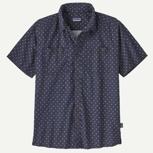 Patagonia Men's Back Step Shirt - Salmond and Flowers/Sunken Blue MEN - Clothing - Shirts - Short Sleeve Patagonia