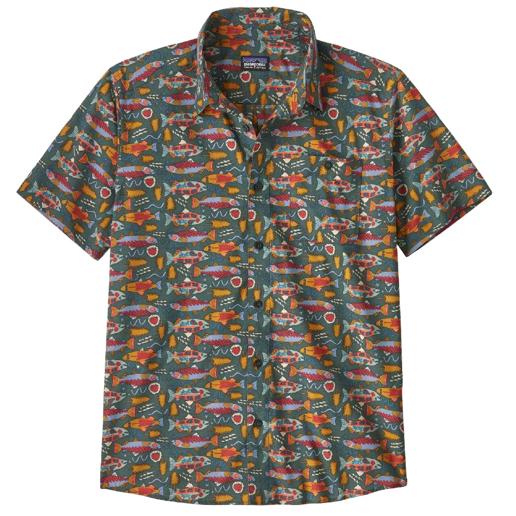 Patagonia Men's Go To Shirt - Salmon Enerty/Old Growth Green — Teskeys