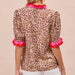Leopard Stripe Trim Top WOMEN - Clothing - Tops - Long Sleeved BiBi Clothing