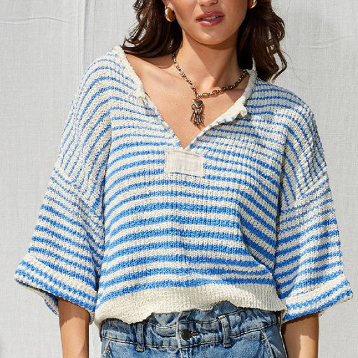 Striped Slouchy Sweater WOMEN - Clothing - Sweaters & Cardigans Illa Illa