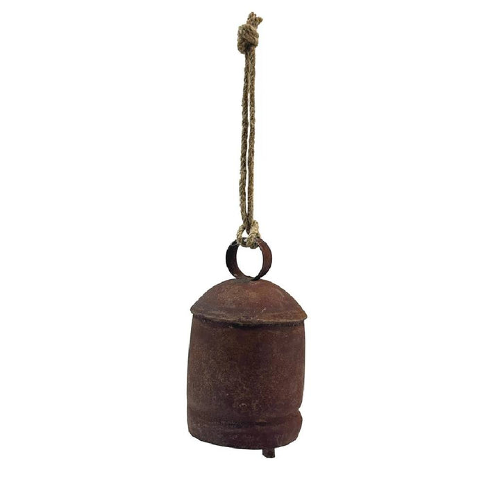 Metal Bell Ornament with Jute Hanger and Rust Finish HOME & GIFTS - Home Decor - Seasonal Decor Creative Co-Op