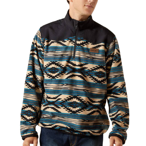 Ariat Men's 1/4 Zip Basic Fleece Sweater - Teal Southwest MEN - Clothing - Pullovers & Hoodies Ariat Clothing