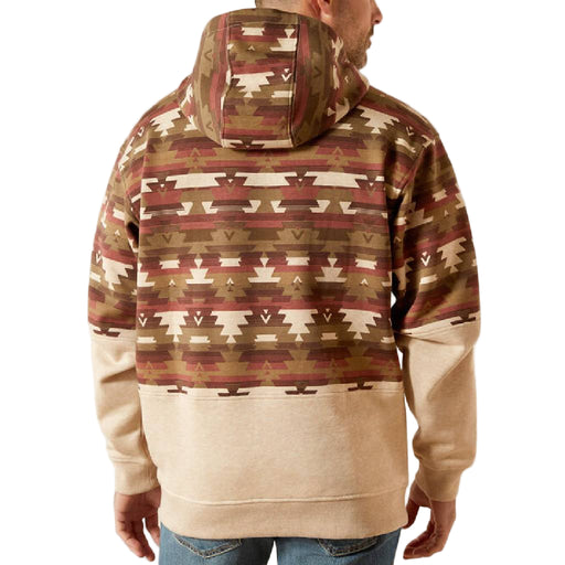 Ariat Men's Color Block Hoodie - Oatmeal Southwest MEN - Clothing - Pullovers & Hoodies Ariat Clothing