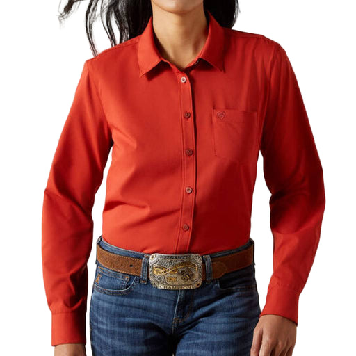 Ariat Women's Kirby Pro Button Down Shirt - Ketchup WOMEN - Clothing - Tops - Long Sleeved Ariat Clothing