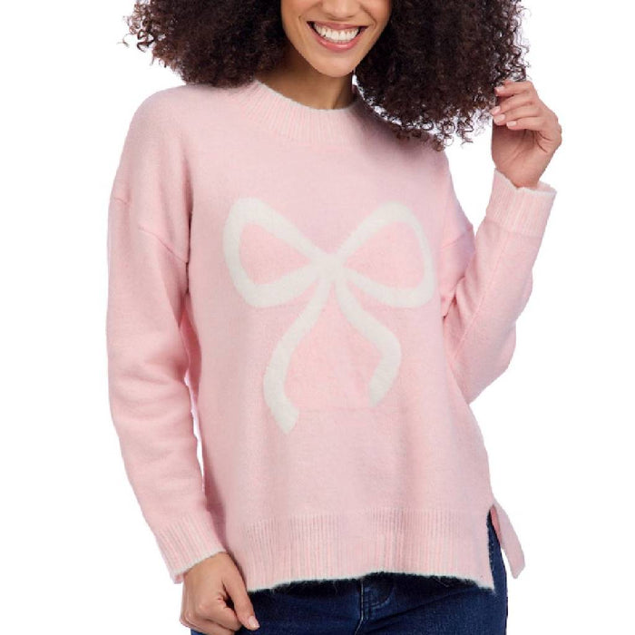 Mud Pie Women's Wilder Bow Sweater - Blush