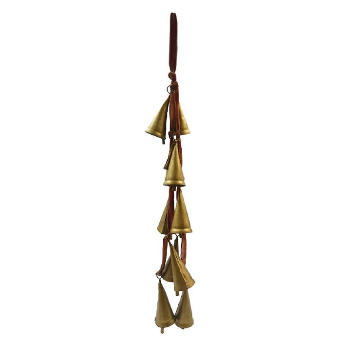 Velvet Ribbon Door Hanger Cone Shaped Bells