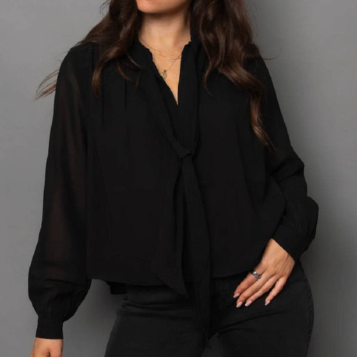 Rae Collar Tie Top WOMEN - Clothing - Tops - Long Sleeved RD International