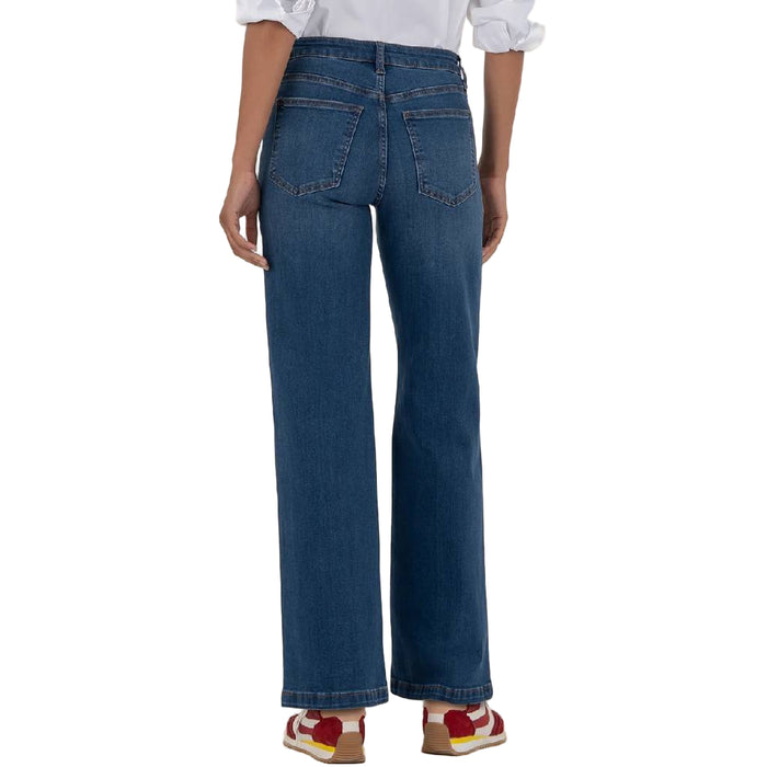 Kut High Rise Wide Leg Front Patch Pocket Jean