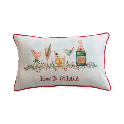 How To Fa La La Lumbar Pillow HOME & GIFTS - Home Decor - Seasonal Decor Creative Co-Op