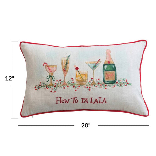 How To Fa La La Lumbar Pillow HOME & GIFTS - Home Decor - Seasonal Decor Creative Co-Op