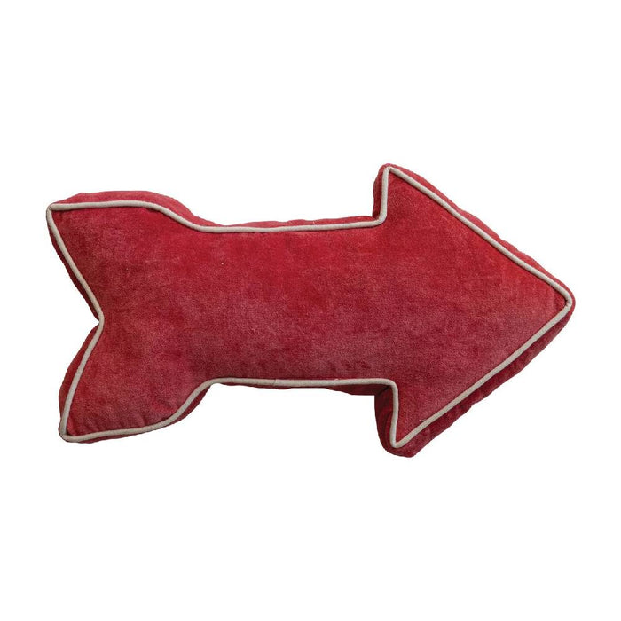 Santa Please Stop Here Velvet Arrow Lumbar Pillow