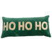 Green HO HO HO Velvet Quilted Lumbar Pillow HOME & GIFTS - Home Decor - Seasonal Decor Creative Co-Op