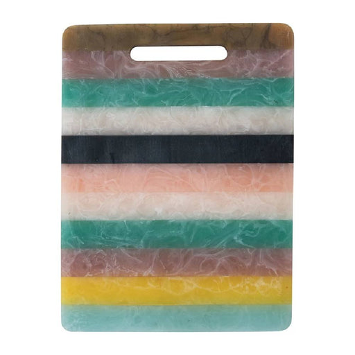 Marbled Resin Striped Cheese/Serving Board HOME & GIFTS - Tabletop + Kitchen - Serveware & Utensils Creative Co-Op