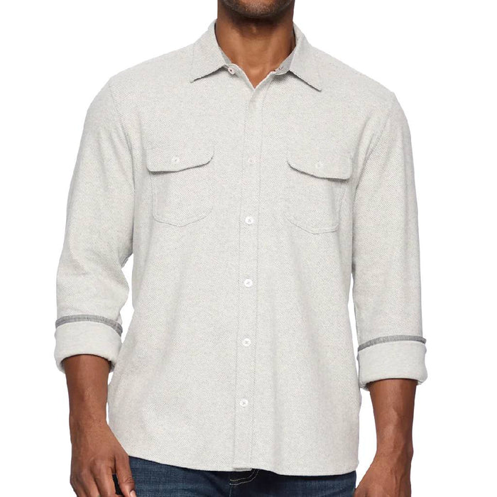 Flag & Anthem Men's Hero Solid Twill Knit Flannel Shirt