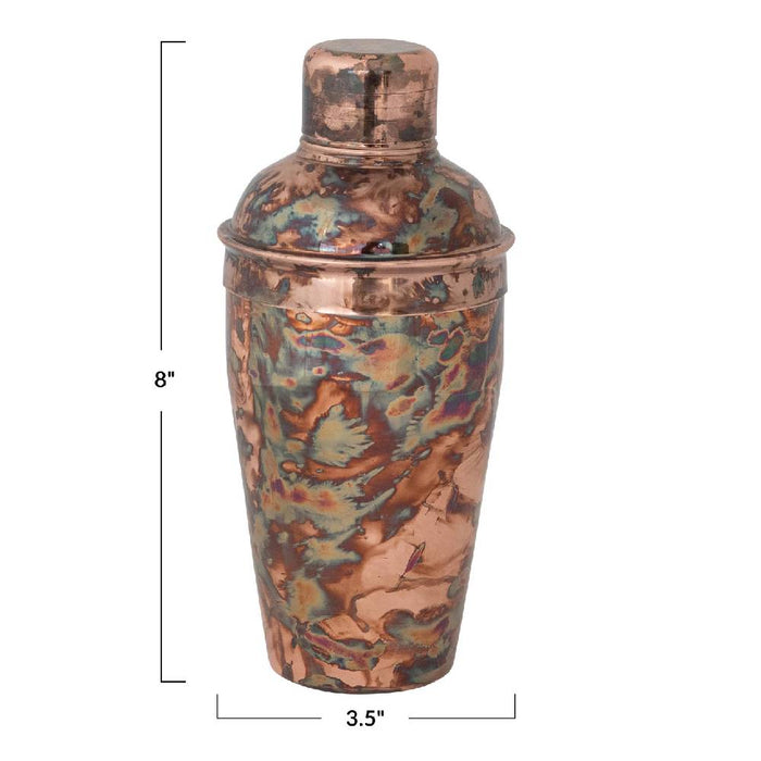 16oz Stainless Steel Cocktail Shaker Oxidized Copper