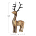 Mango Wood Standing Reindeer With Aluminum Antlers HOME & GIFTS - Home Decor - Seasonal Decor Creative Co-Op
