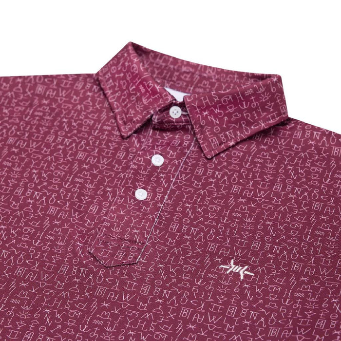 Texas Standard Chisholm Traditions Polo Shirt - Maroon