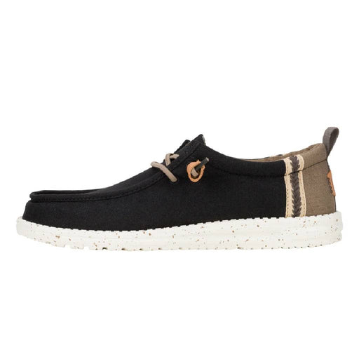 Hey Dude Wally Craft Linen - Black/Walnut MEN - Footwear - Casual Shoes Hey Dude