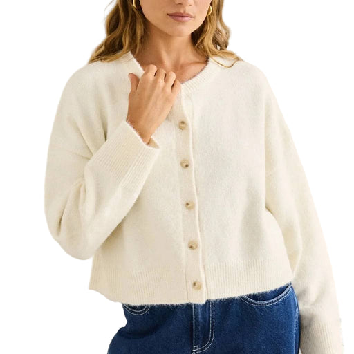 Estelle Fluffy Cardigan - Cream WOMEN - Clothing - Sweaters & Cardigans Rhythm
