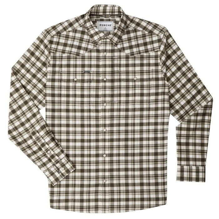 Poncho The Flannel Boone Western Shirt - Slim Fit MEN - Clothing - Shirts - Long Sleeve Poncho Outdoors